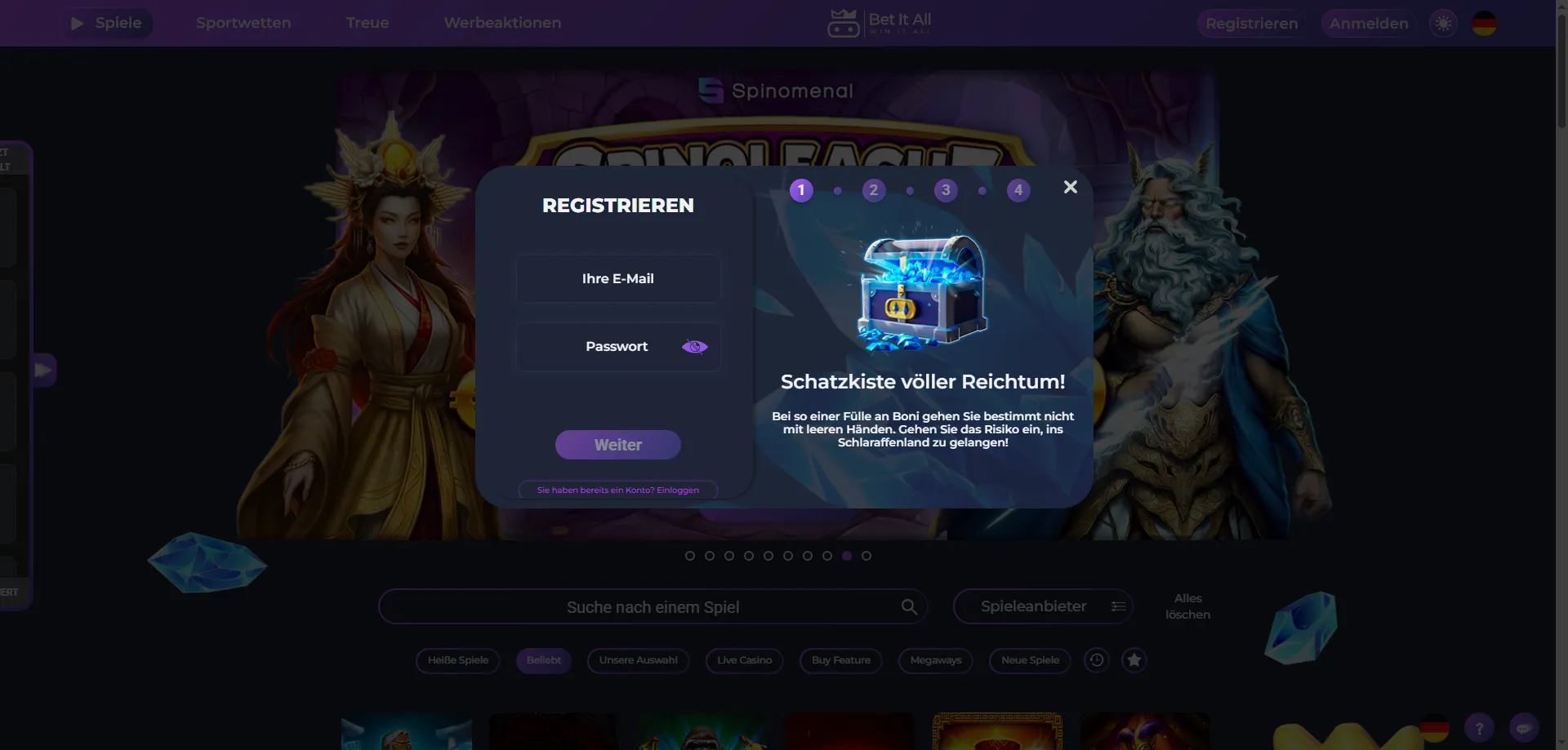 Betitall Casino Registrierung – Konto in wenigen Minuten erstellen